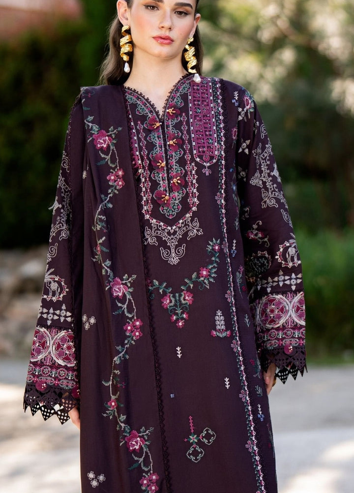 Serenity by Florent Unstitched Embroidered Dobby 3 Piece Suit FL26USF Zynah - Festive Collection