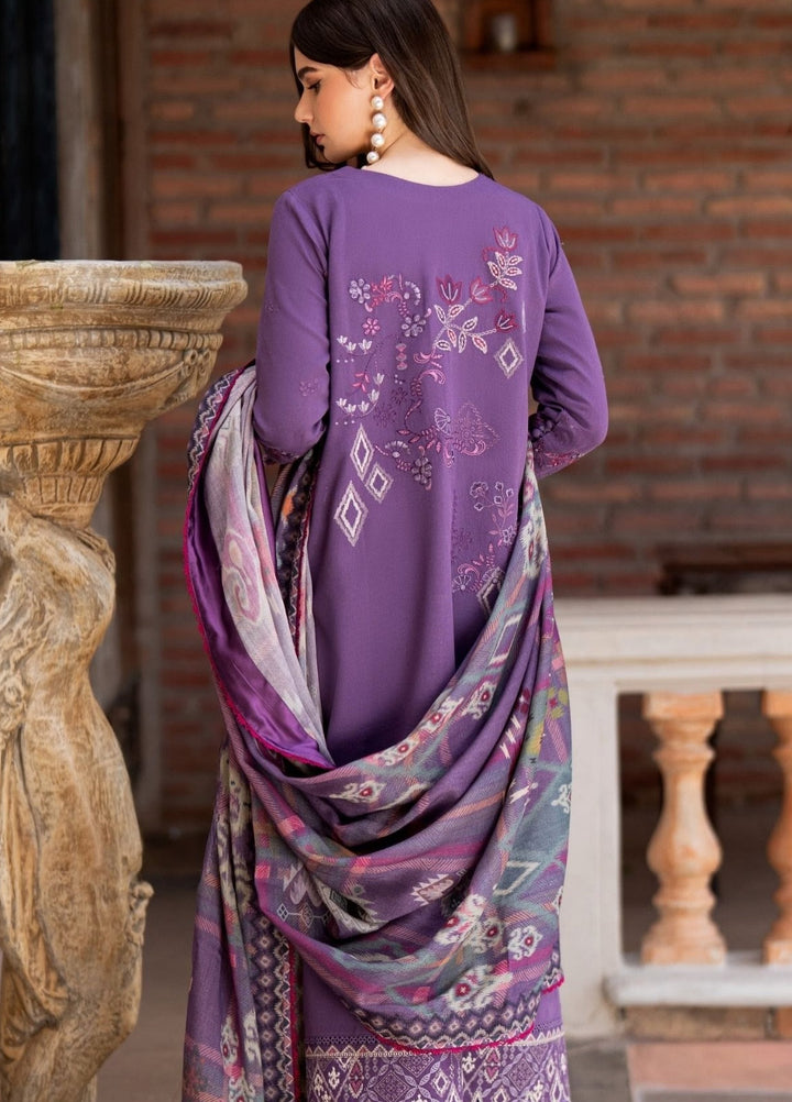 Serenity by Florent Unstitched Embroidered Karandi 3 Piece Suit FL26USF Zinnia - Festive Collection