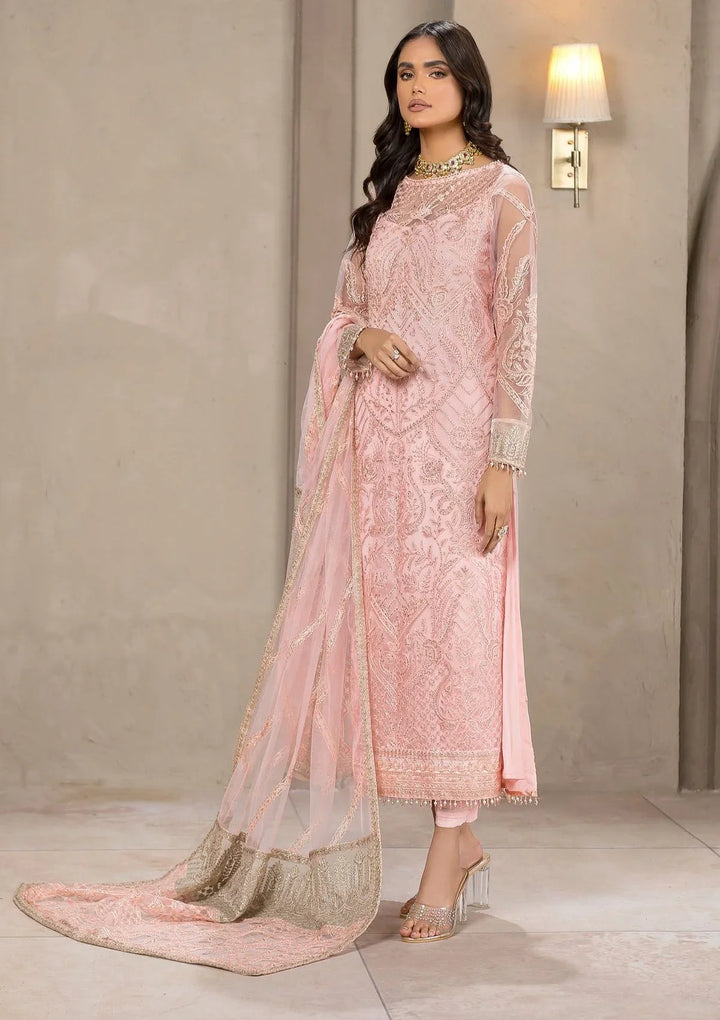 Zarif Unstitched Embroidered Net 3 Piece Suit ZR26UF Falak ZF-04-Haven - Festive Collection