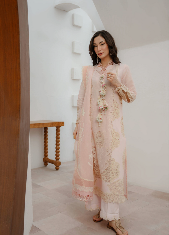 Manara by Maria RTW Embroidered Schiffli 3 Piece Suit MN26RF Freesia M-04 - Festive Collection
