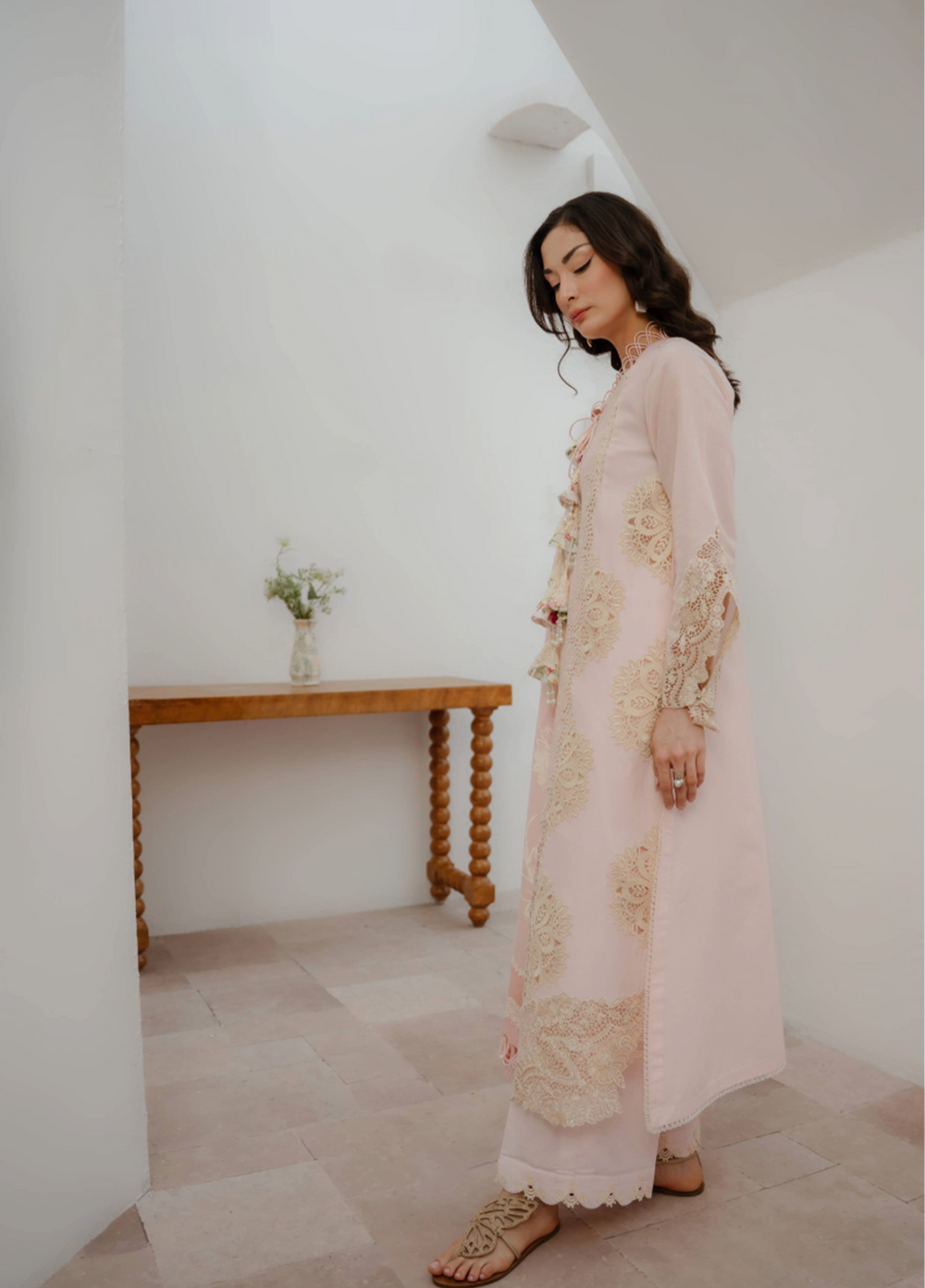 Manara by Maria RTW Embroidered Schiffli 3 Piece Suit MN26RF Freesia M-04 - Festive Collection