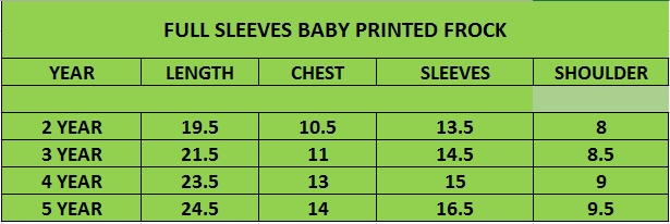 Baby Nest Pret 1 Piece Full Sleeves Baby Printed Frocks - Mini Mommy