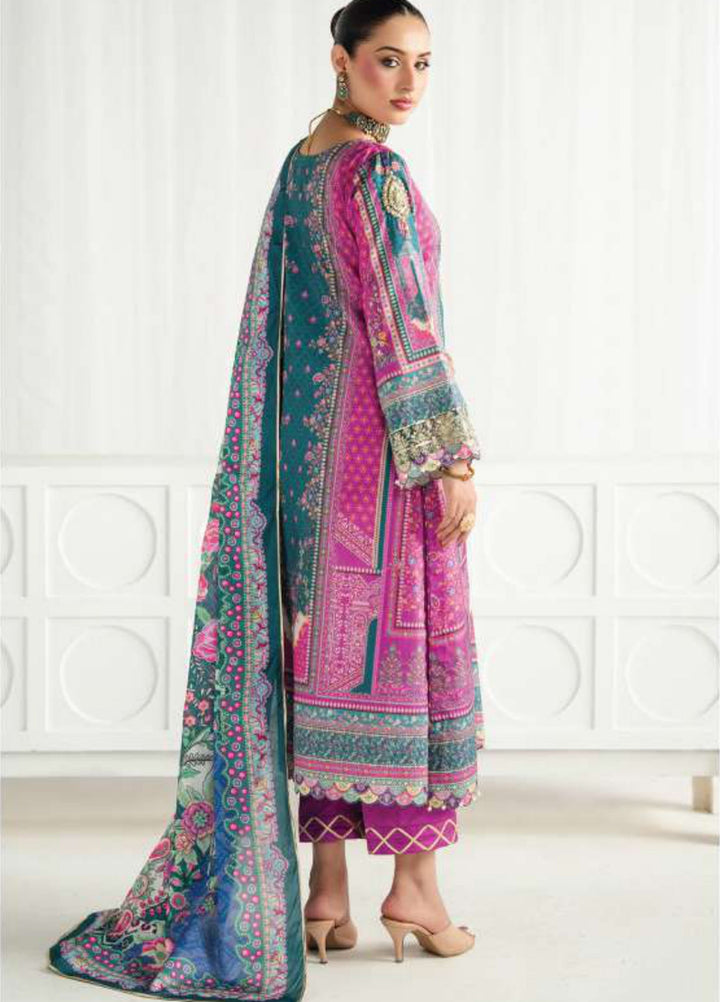 Aira by Gulaal Unstitched Printed Silk 3 Piece Suit GL26USA Zeal GS-11 - Festive Collection