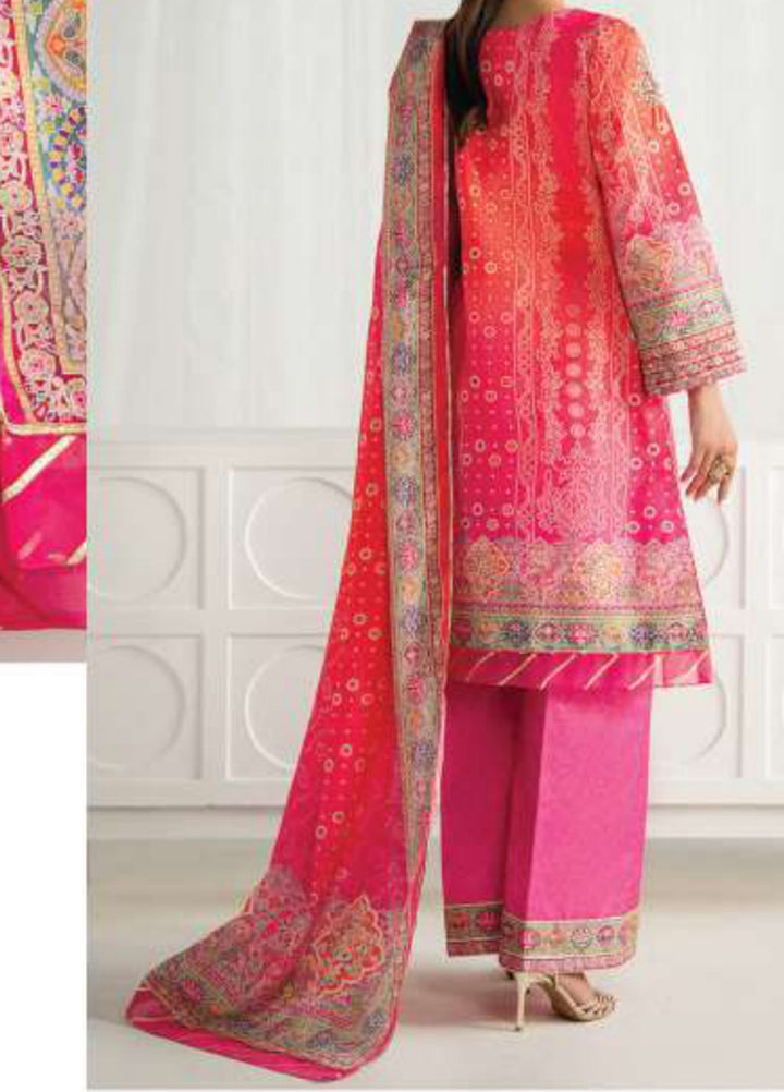 Aira by Gulaal Unstitched Printed Silk 3 Piece Suit GL26USA Marigold Dusk GS-12 - Festive Collection