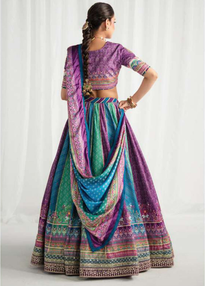 Aira by Gulaal Unstitched Printed Silk 3 Piece Suit GL26USA Mosaic Muse GS-14 - Festive Collection