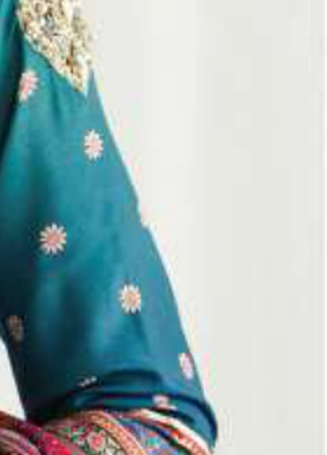 Aira by Gulaal Unstitched Printed Silk 3 Piece Suit GL26USA Azure GS-15 - Festive Collection