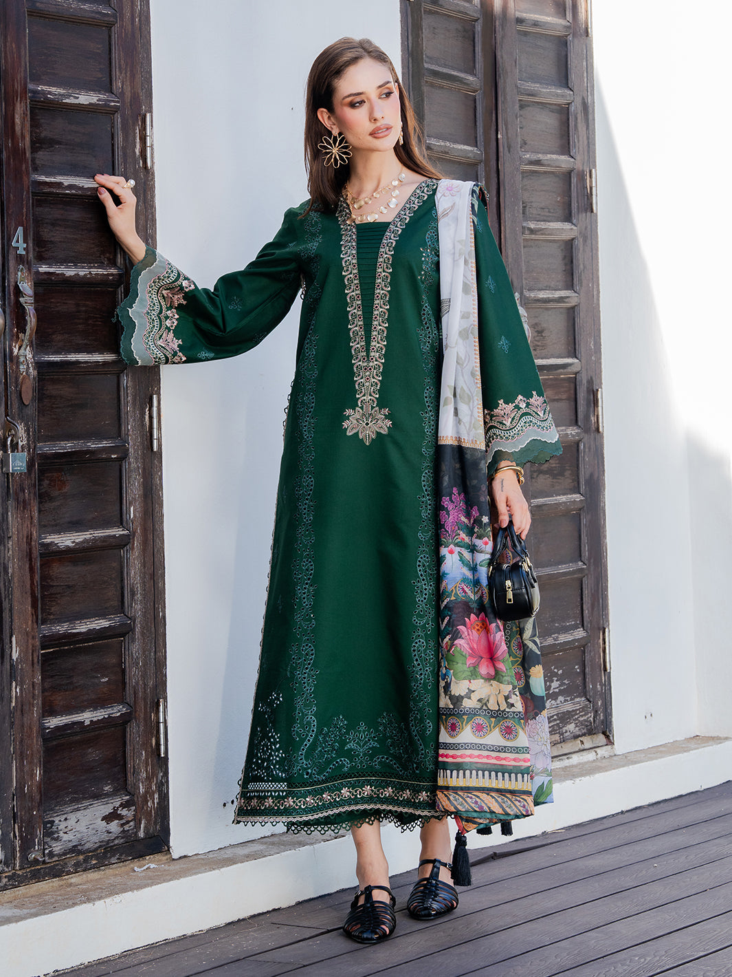 Dareen by Izel Unstitched Embroidered Lawn 3 Piece Suit Gulrukh - Eid Collection