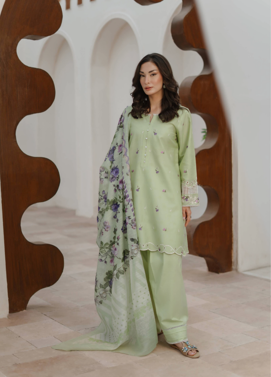 Manara by Maria RTW Embroidered Lawn 3 Piece Suit MN26RF Gardenia M-05 - Festive Collection