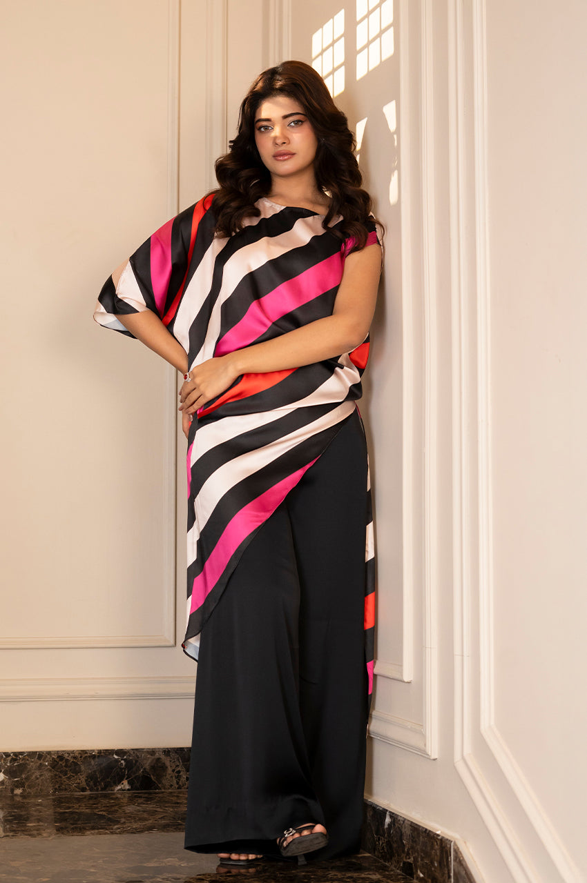 Liyaana From Nizka By Nida Rehan RTW Solids Butter Silk 2 Piece Suit Silken Elegance - Casual Collection