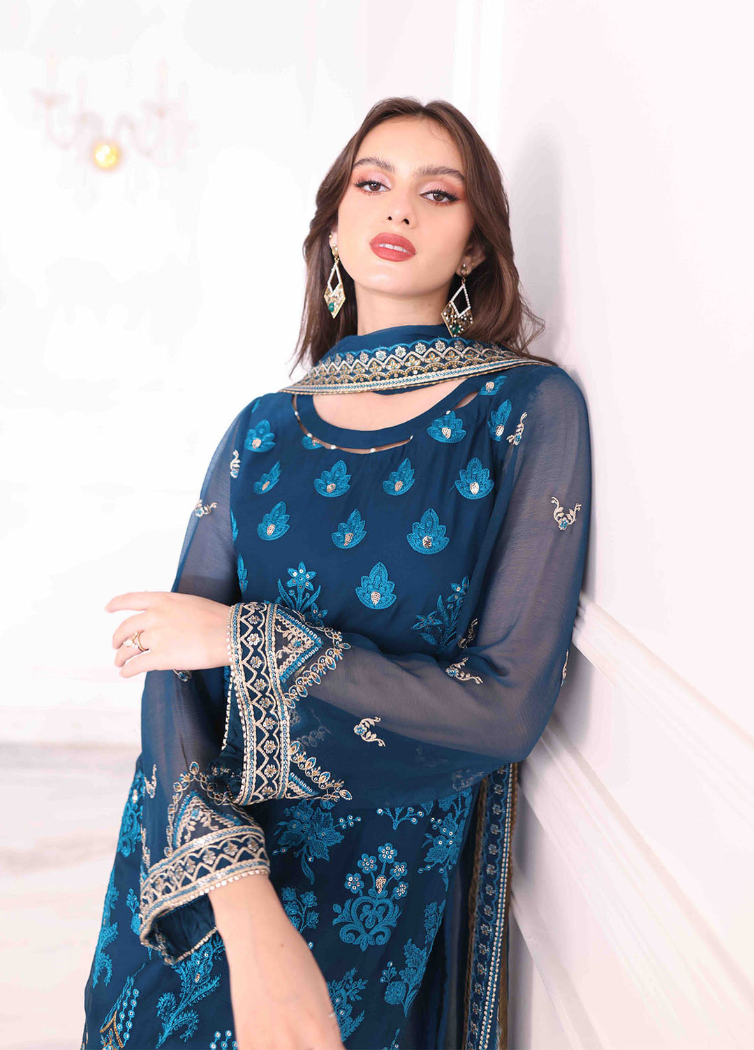 Sahane Ready To Wear Chiffon 3 Piece Suit SAH-1003 Genevieve - Formals Collection