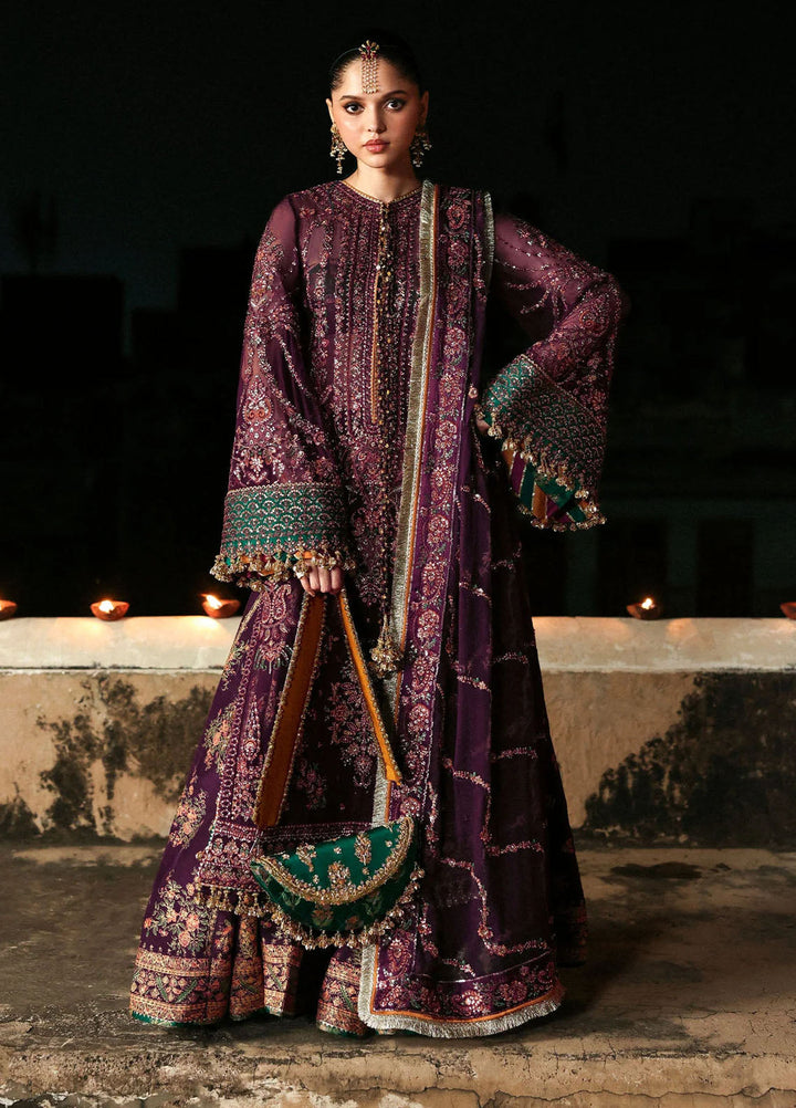 Massarat by Hussain Rehar Embroidered Chiffon Suits Unstitched 3 Piece HRR25MU Ghazal - Festive Collection