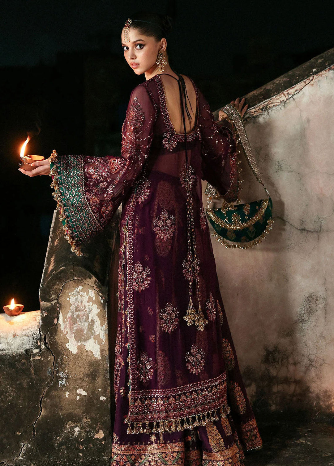 Massarat by Hussain Rehar Embroidered Chiffon Suits Unstitched 3 Piece HRR25MU Ghazal - Festive Collection
