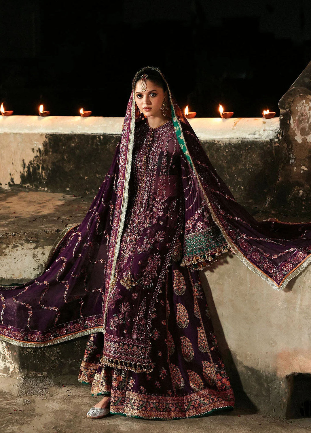 Massarat by Hussain Rehar Embroidered Chiffon Suits Unstitched 3 Piece HRR25MU Ghazal - Festive Collection