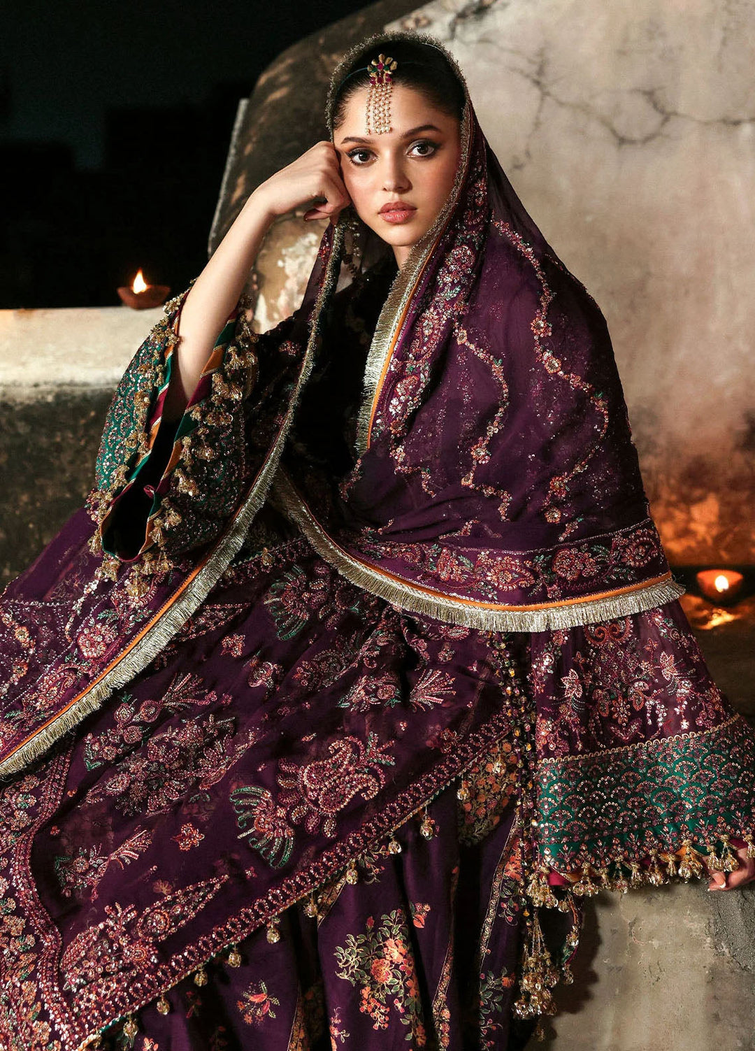 Massarat by Hussain Rehar Embroidered Chiffon Suits Unstitched 3 Piece HRR25MU Ghazal - Festive Collection