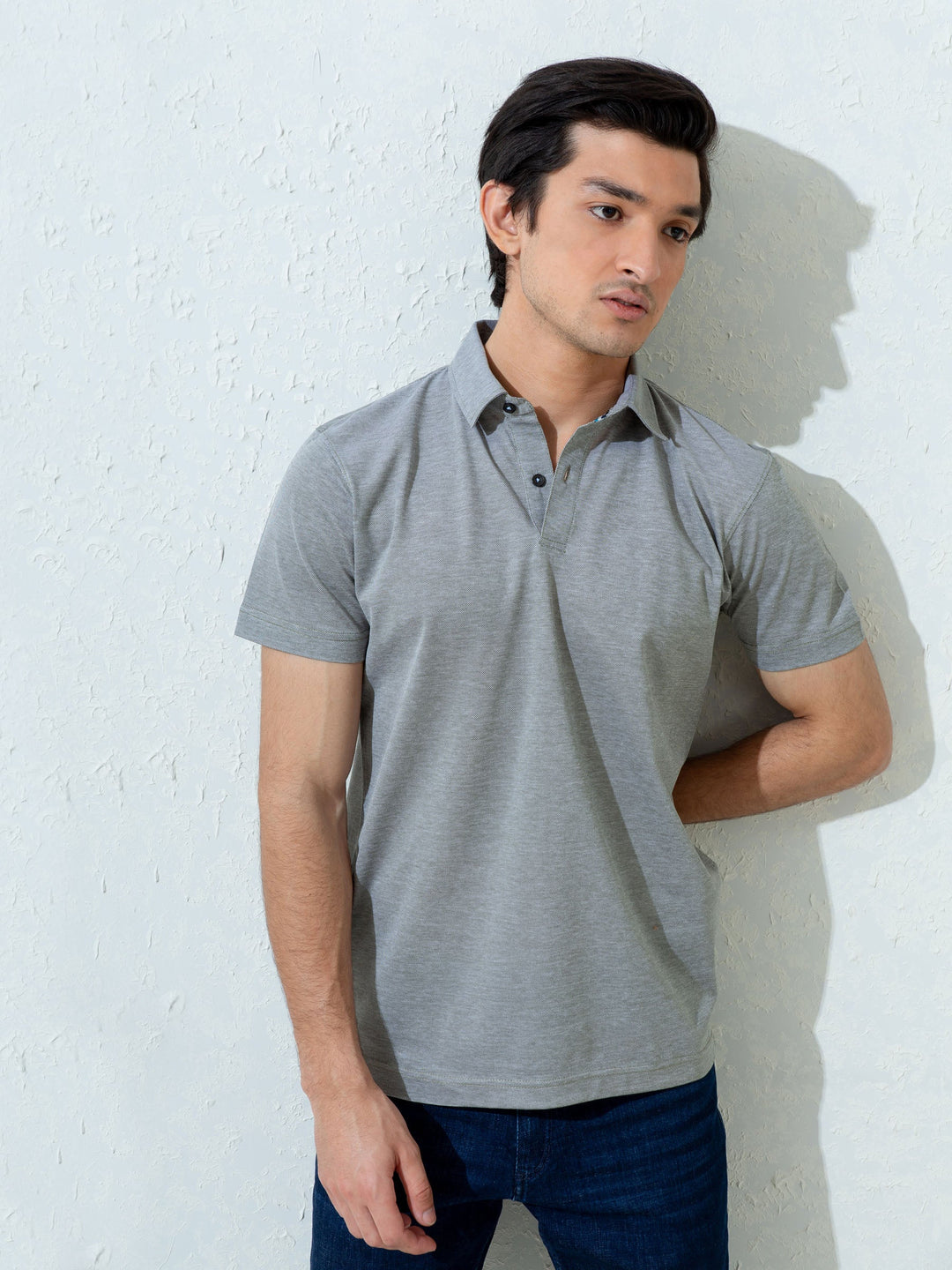 Brumano  Solids Cotton Polo Green Pique Mercerized Polo Shirt