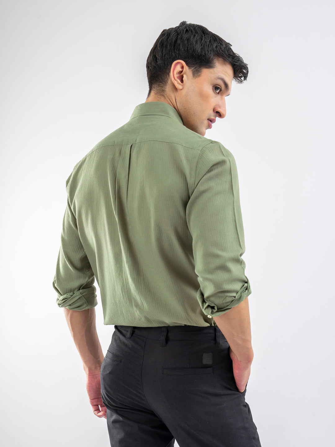 Brumano Ready To Wear Shirts Men 1 Piece Cotton Green Light Weight Button Down Shirt 0-31-025-4241 - Summer Collection