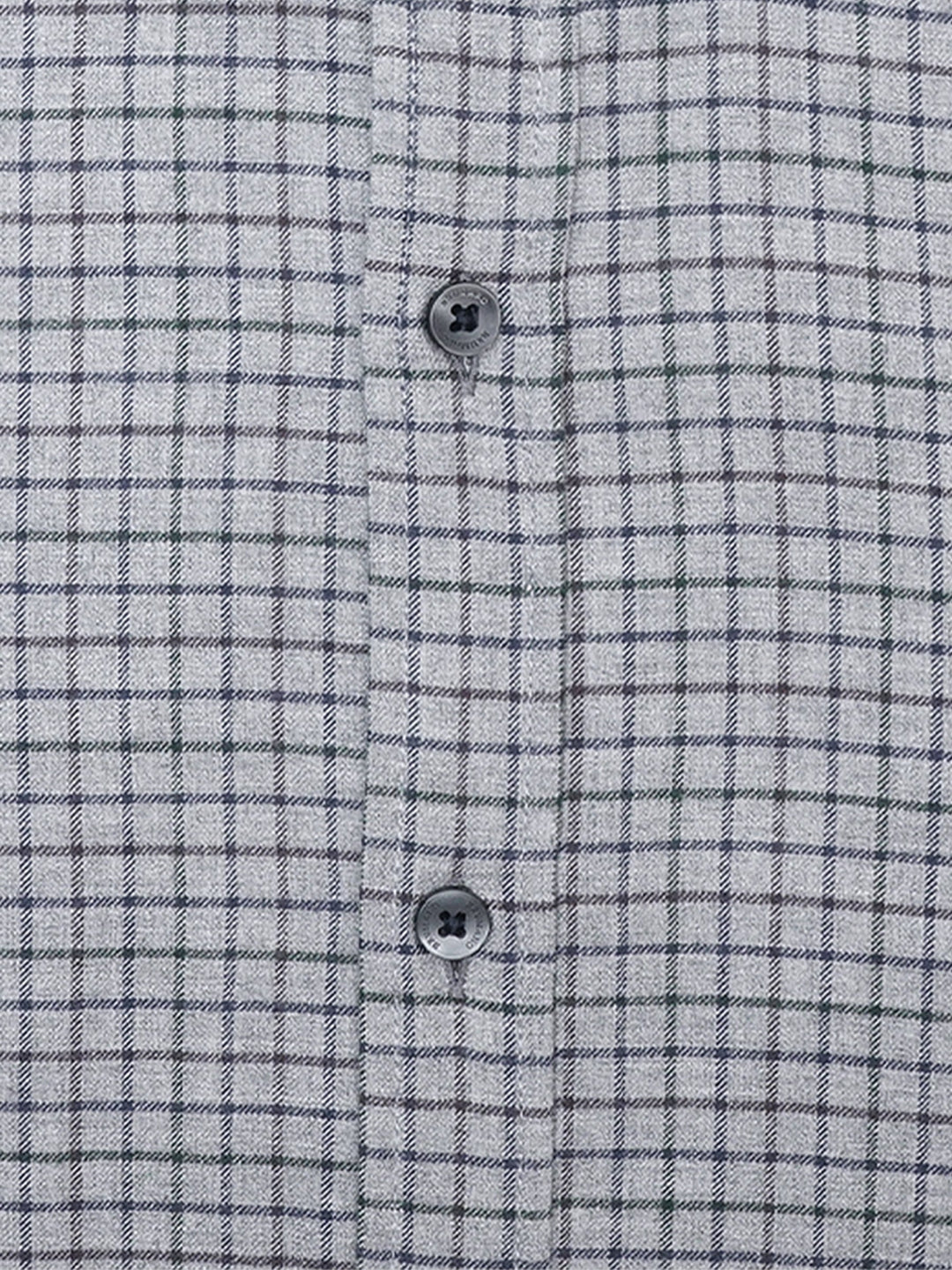 Brumano Ready To Wear Shirts Men 1 Piece Cotton Grey Flannel Gingham Checkered Shirt 0-31-025-4522 - Summer Collection