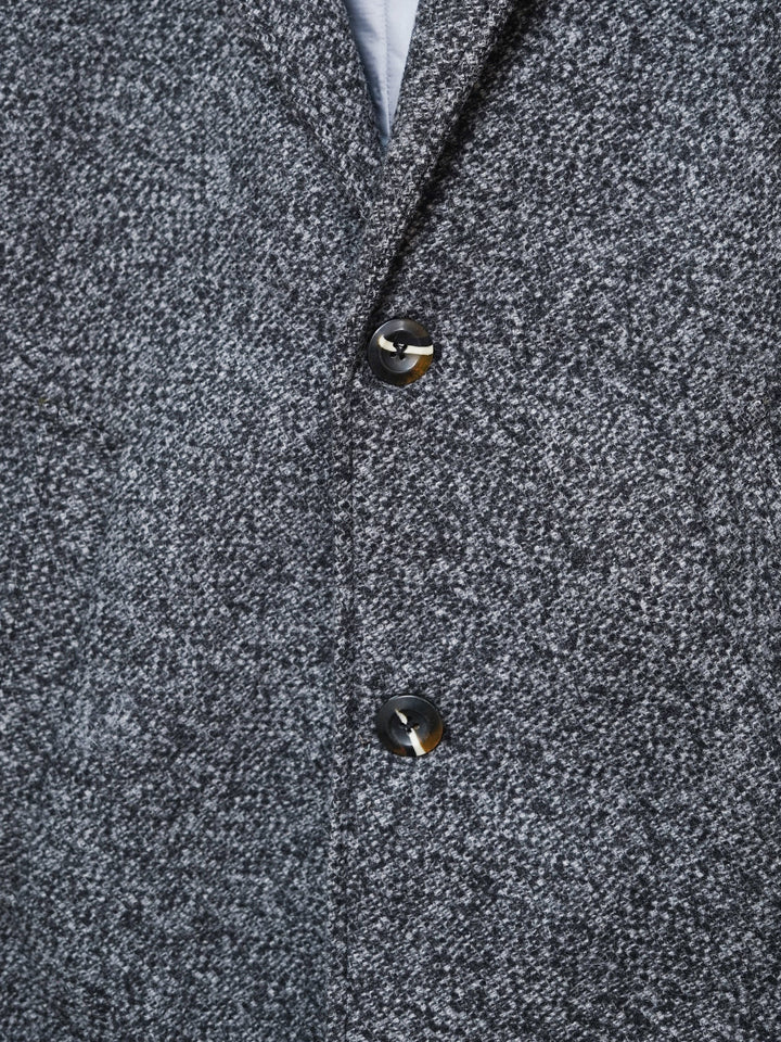 Brumano Mens RTW Solids Wool 1 Piece Grey Over Coat Blended Winter Collection