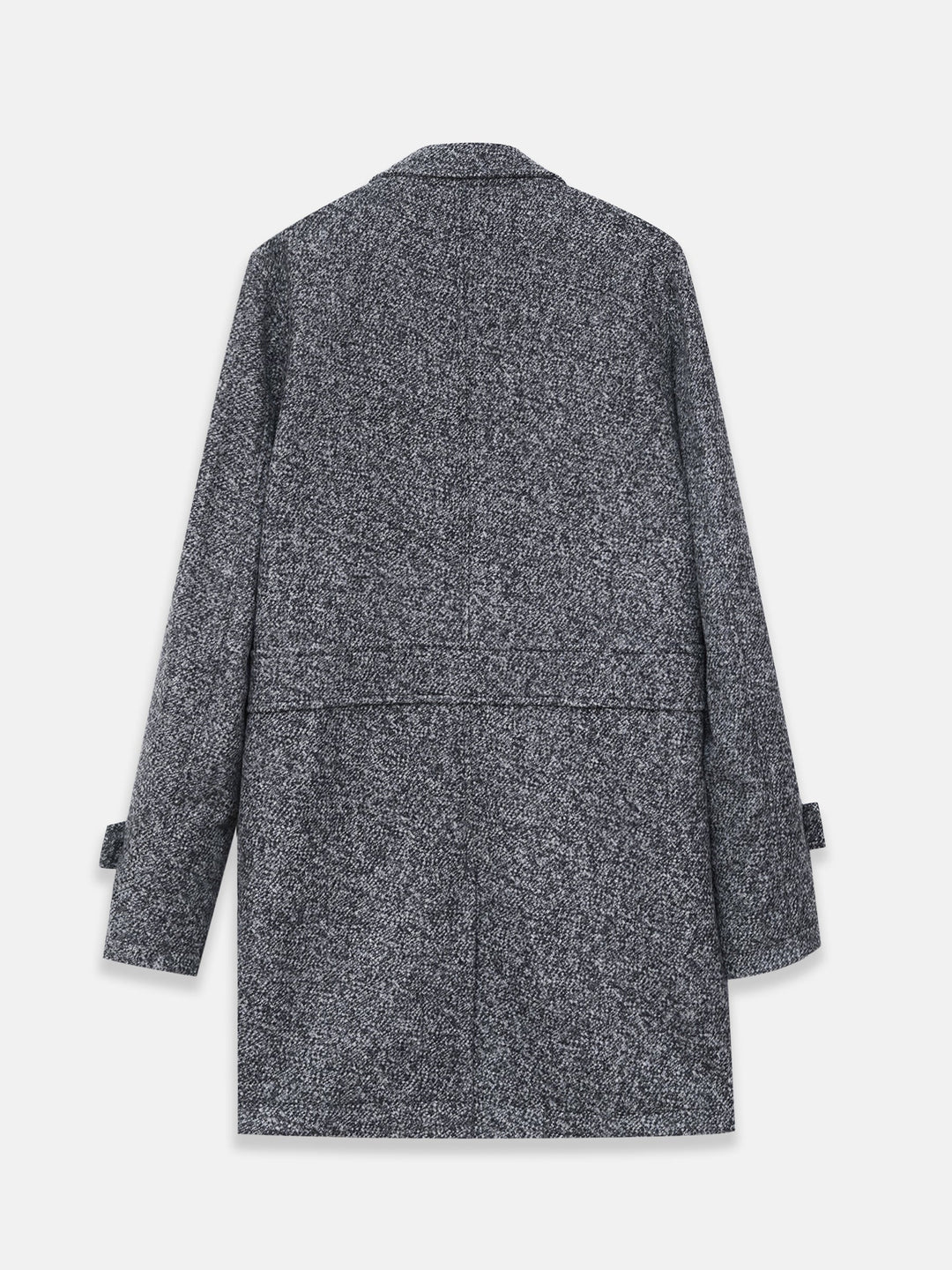 Brumano Mens RTW Solids Wool 1 Piece Grey Over Coat Blended Winter Collection