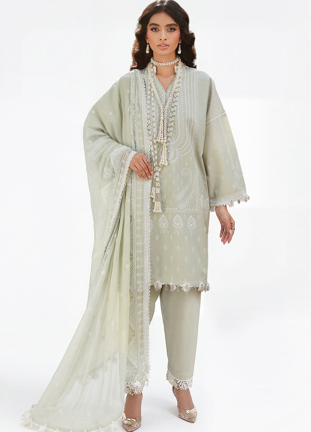 Gul Ahmed Unstitched Luxury Embroidered Lawn 3 Piece Suit GA26UGL KD-62004 - Festive Collection