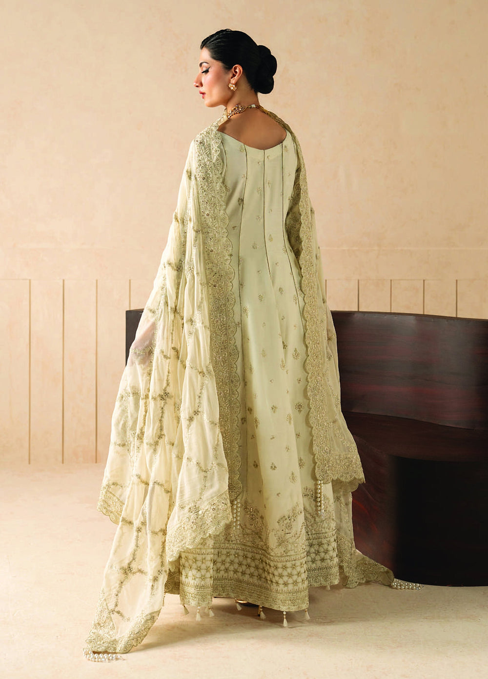 Syleena by Gulaal Unstitched Embroidered Raw Silk 3 Piece Suit GL26USR Miraas SD-28 - Festive Collection