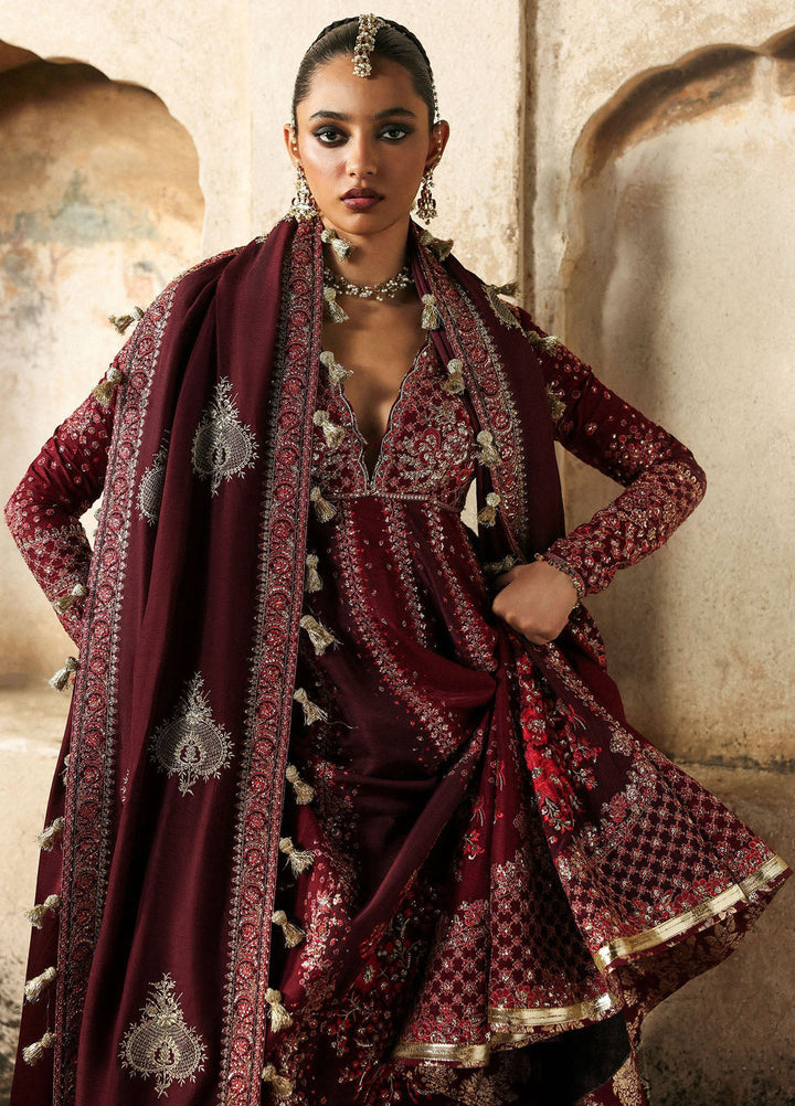 Massarat by Hussain Rehar Embroidered Raw Silk Suits Unstitched 3 Piece HRR25MU Gulnar - Festive Collection