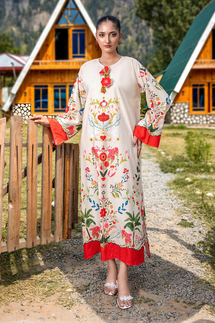 Dhaga Women Pret Printed 1 Piece Soft Crepe MIRABEL SS25DSP299 - Summer Collection