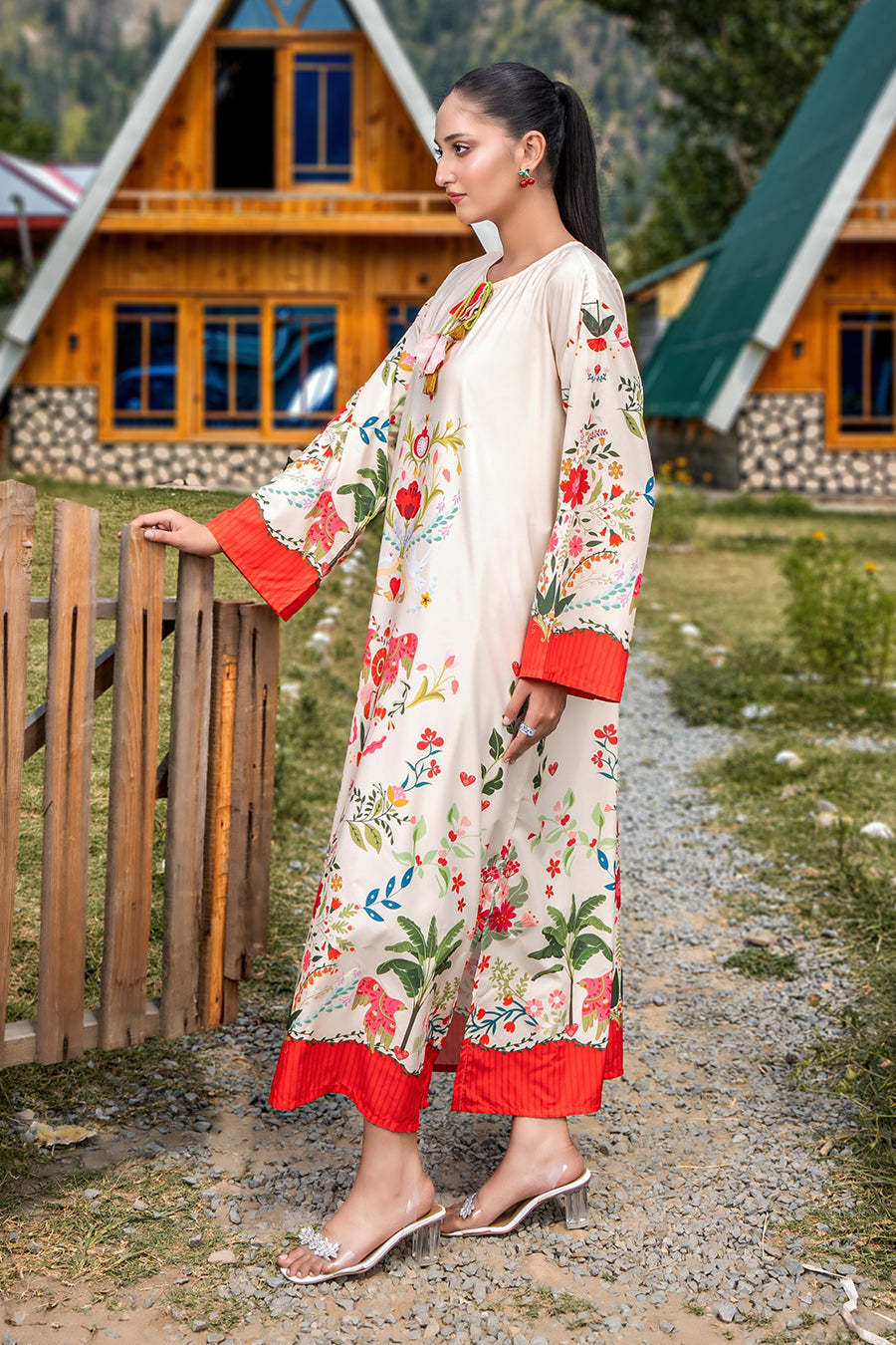 Dhaga Women Pret Printed 1 Piece Soft Crepe MIRABEL SS25DSP299 - Summer Collection