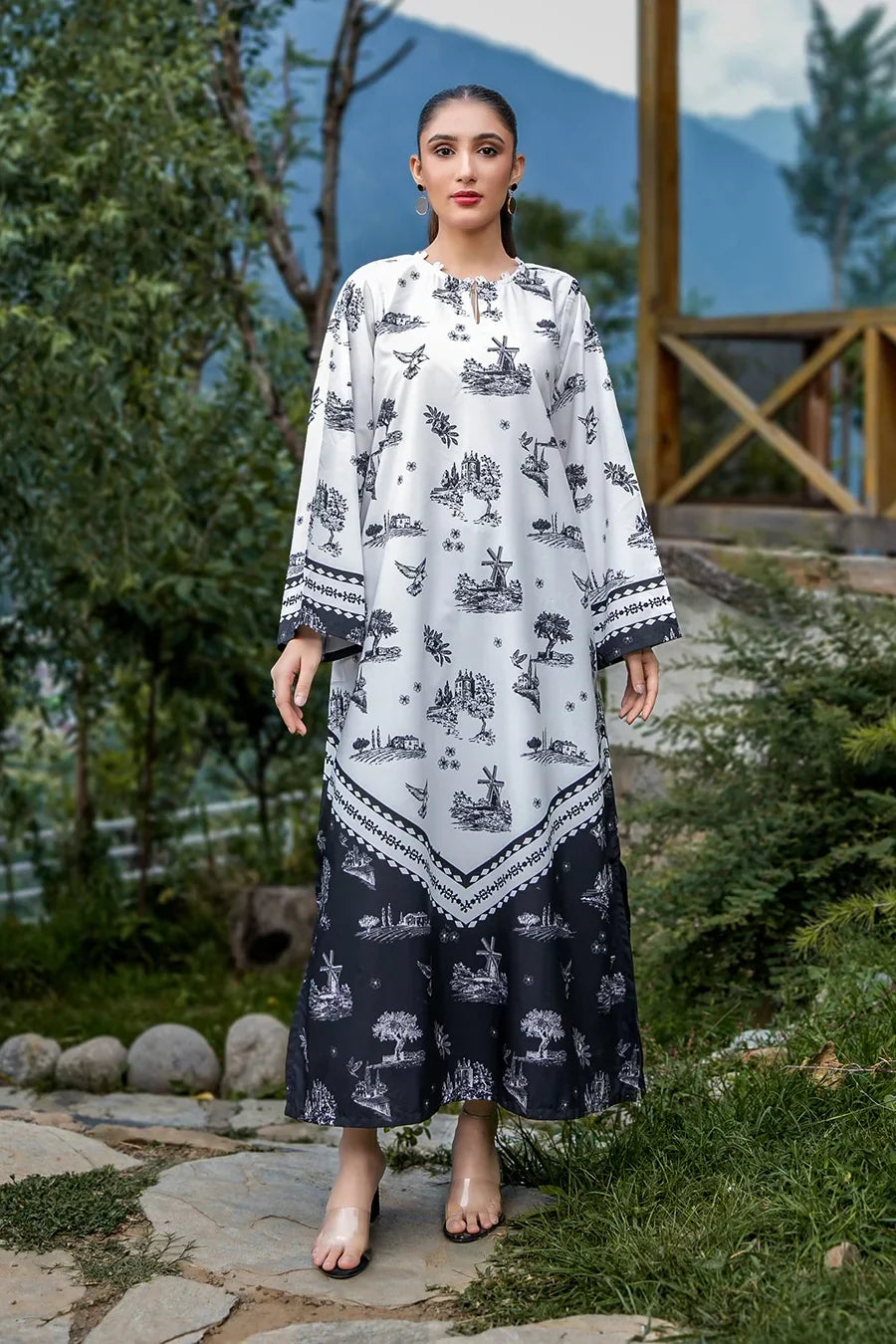 Dhaga Women Pret Printed 1 Piece Soft Crepe LOIS SS25DSP291 - Summer Collection
