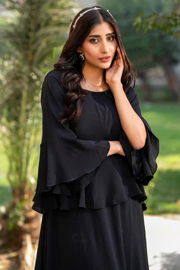 Dhaga Women Pret Printed 2 Piece Seersucker Pepolka Black SS25DSD411 - Summer Collection