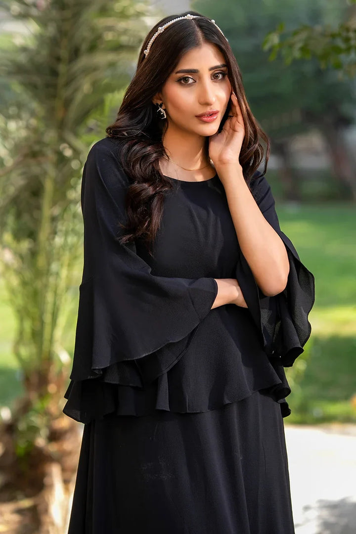 Dhaga Women Pret Printed 2 Piece Seersucker Pepolka Black SS25DSD411 - Summer Collection