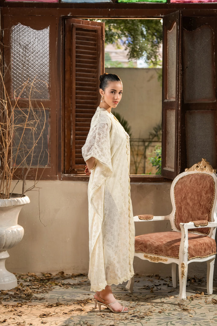 Dhaga Women Pret Embroidered 2 Piece lace net Elysian dawn SS25DSE136 - Summer Collection