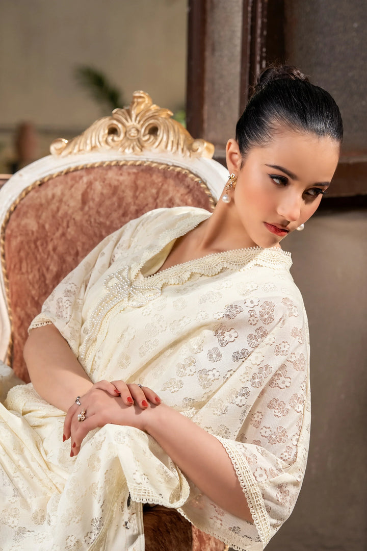 Dhaga Women Pret Embroidered 2 Piece lace net Elysian dawn SS25DSE136 - Summer Collection