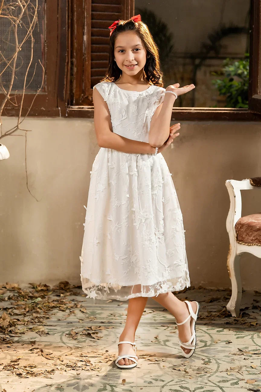 Dhaga Kids Pret Embroidred Lace Net 2 Piece Serene Bloom SS25DSE006 - Summer Collection