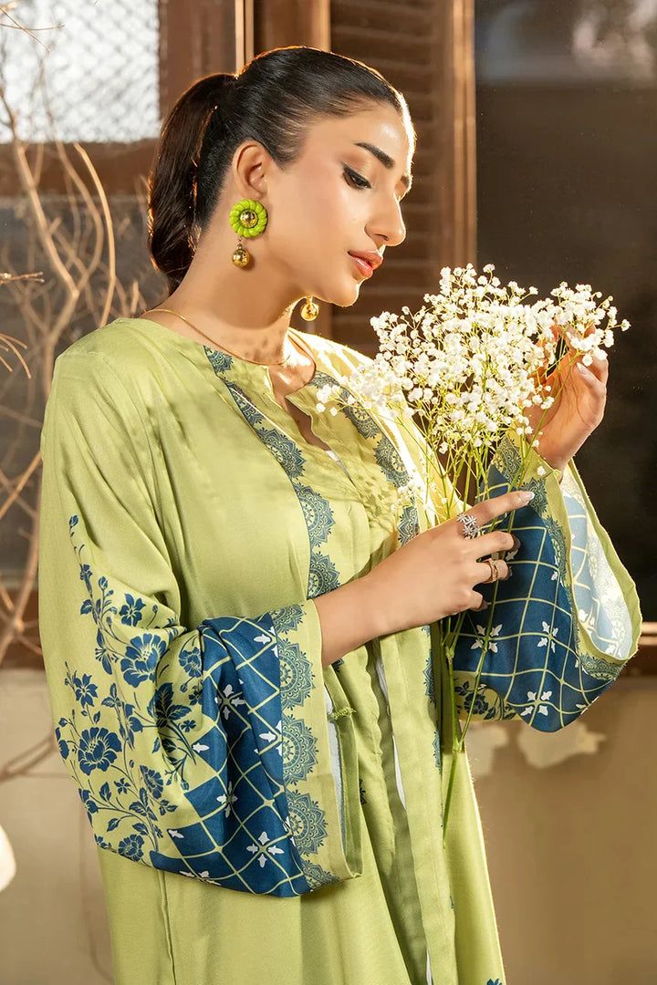 Dhaga Women Pret Printed Herringbone 1 Piece Suit Verdure SS25SHDP603 - Winter Collection