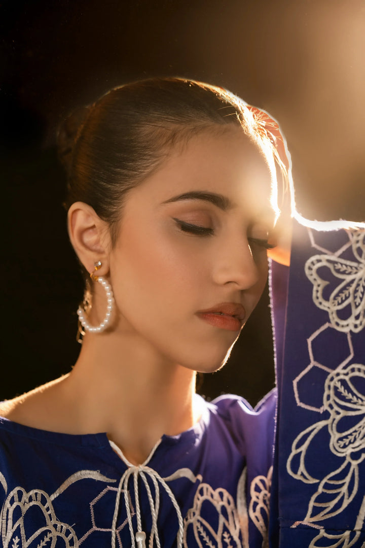 Dhaga Women Pret Embroidered Herringbone 2 Piece Suit Floral Honey Comb SS25DSE152 - Winter Collection