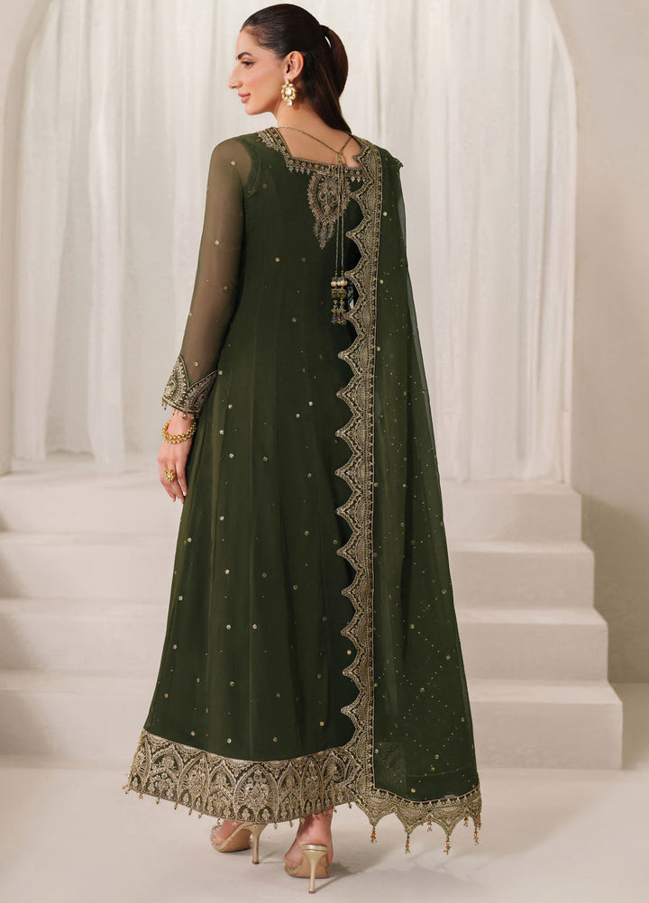 Reena by Alizeh Fashion Embroidered Chiffon Suits Unstitched 3 Piece AFB25RW HM-4051 Rekha - Wedding Collection