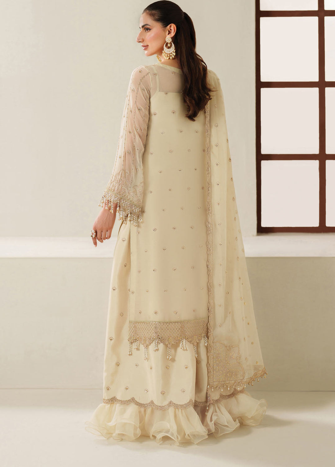 Reena by Alizeh Fashion Embroidered Chiffon Suits Unstitched 3 Piece AFB25RW HM-4052 Parnoor - Wedding Collection