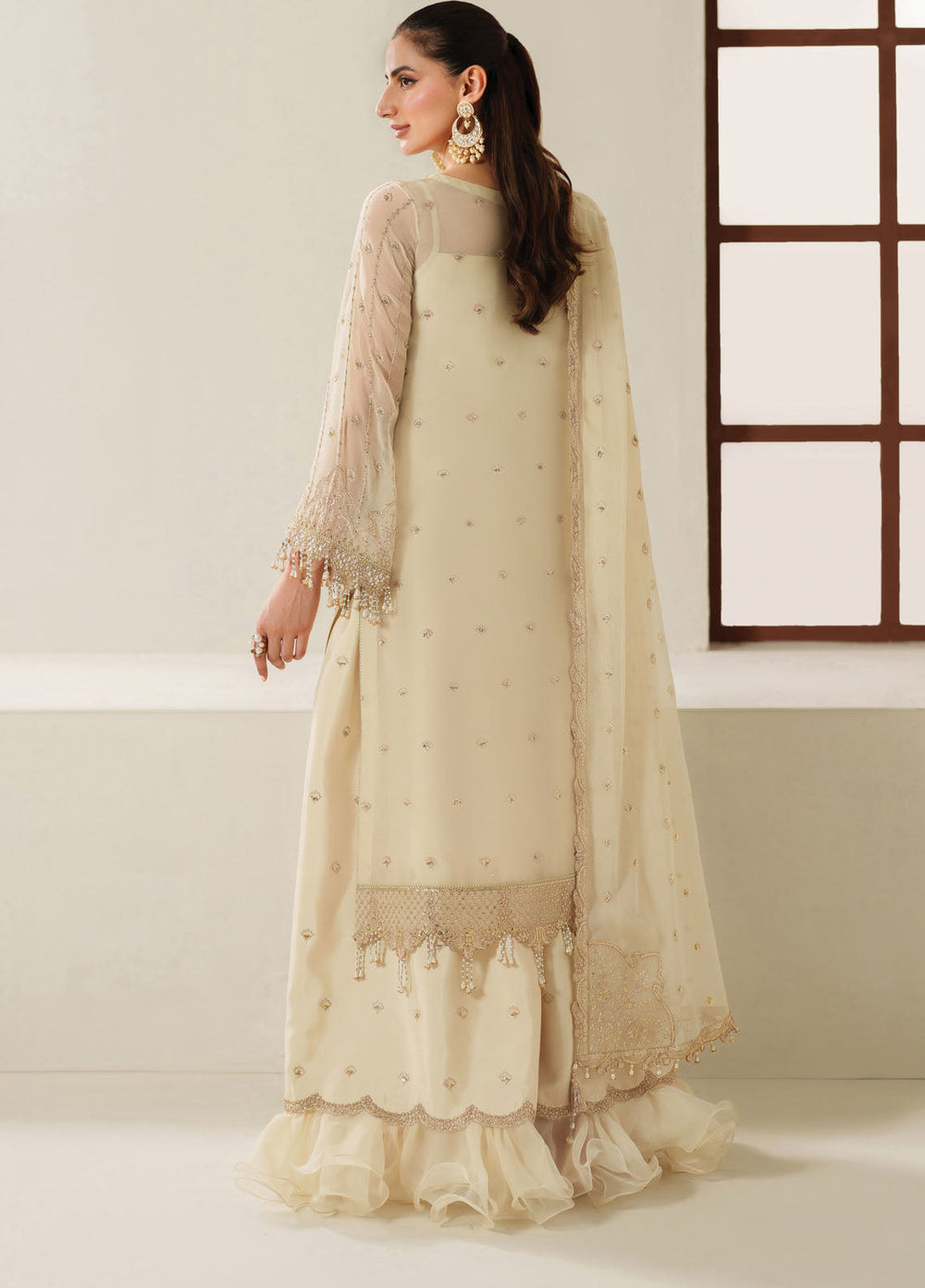 Reena by Alizeh Fashion Embroidered Chiffon Suits Unstitched 3 Piece AFB25RW HM-4052 Parnoor - Wedding Collection