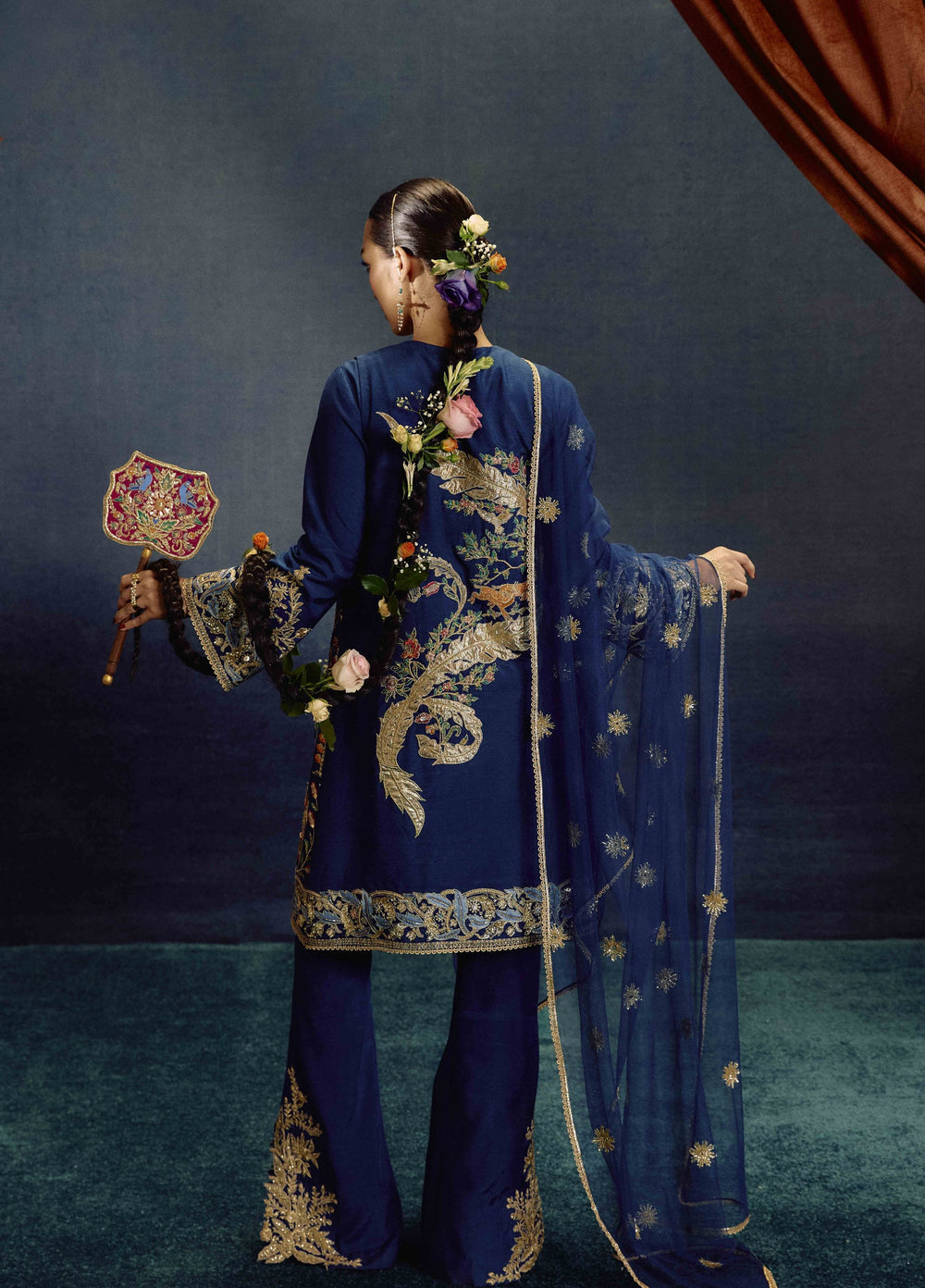 Kamiar Rokni Unstitched Embroidered Raw Silk 3 Piece Suit KR26UF Dilara - Festive Collection