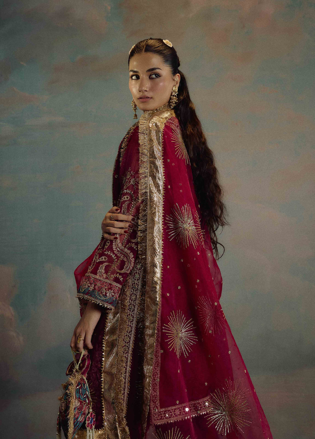Kamiar Rokni Unstitched Embroidered Organza 3 Piece Suit KR26UF Gulnaz - Festive Collection