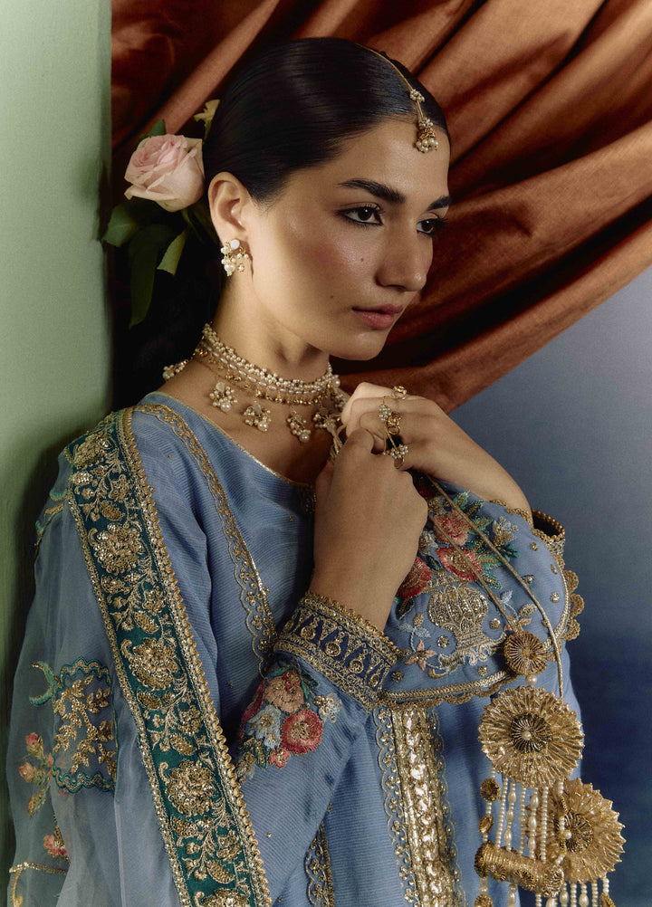 Kamiar Rokni Unstitched Embroidered Raw Silk 3 Piece Suit KR26UF Heer - Festive Collection