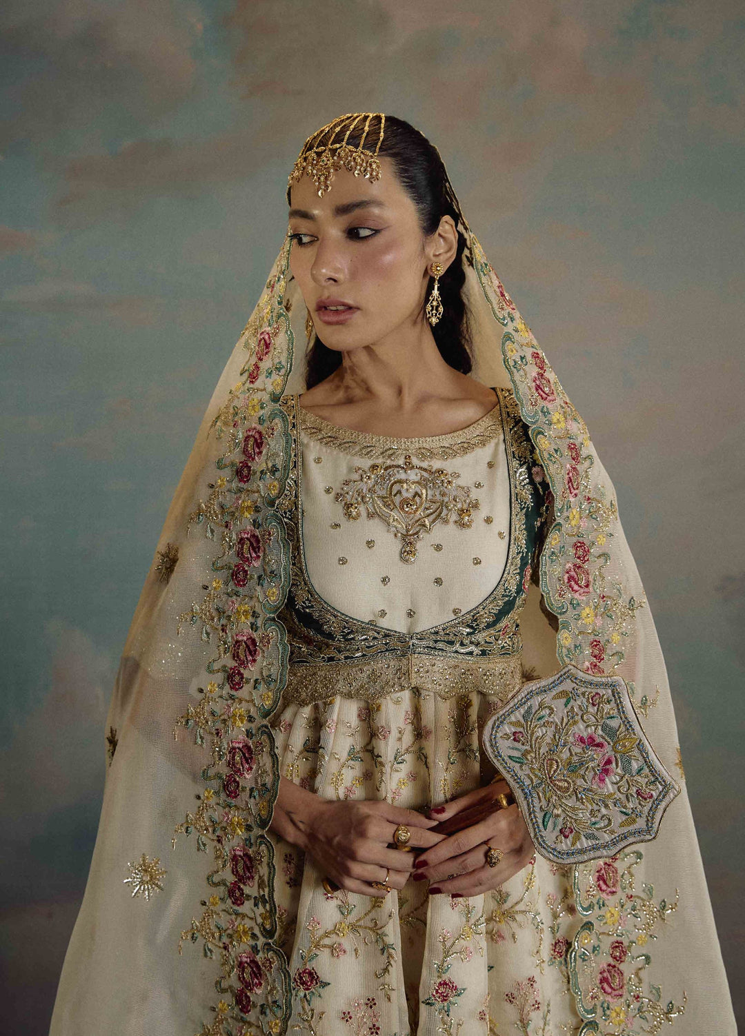 Kamiar Rokni Unstitched Embroidered Organza 3 Piece Suit KR26UF Mahgul - Festive Collection