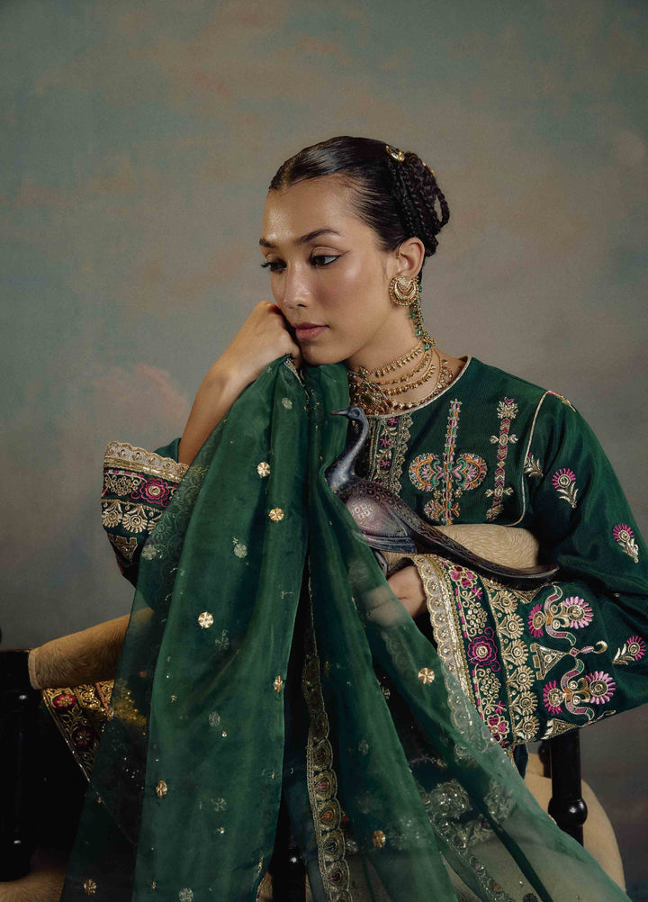 Kamiar Rokni Unstitched Embroidered Raw Silk 3 Piece Suit KR26UF Marvi - Festive Collection