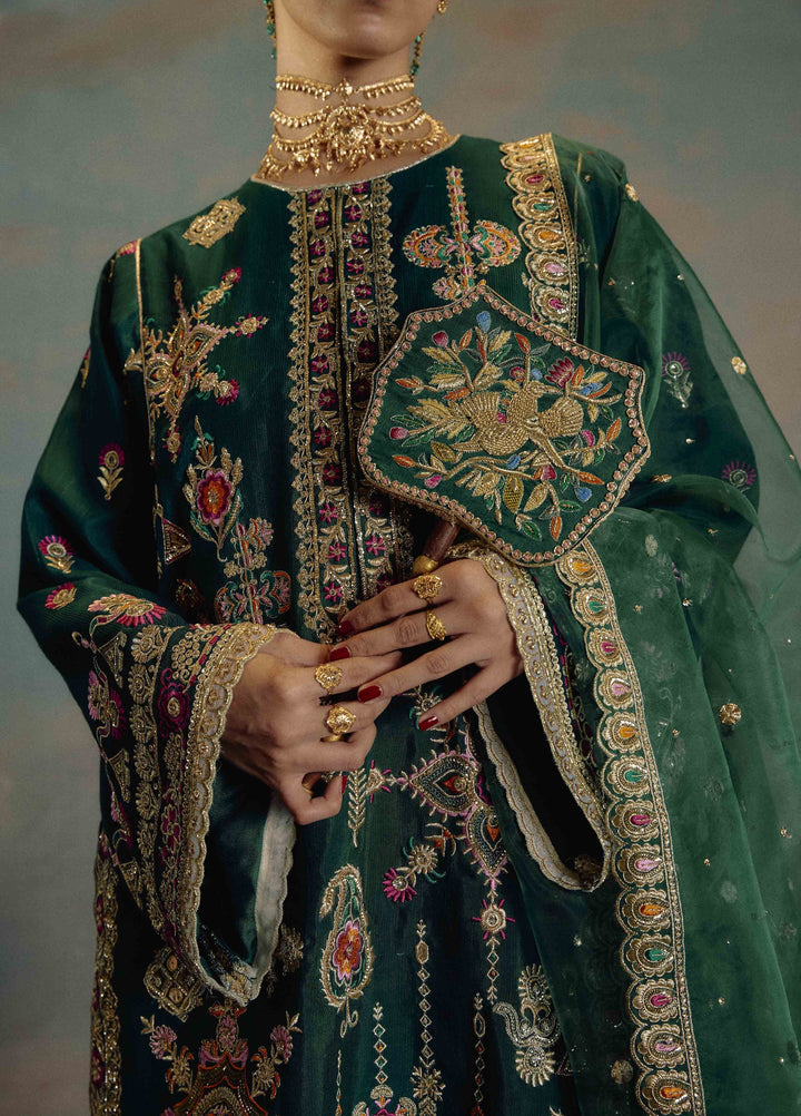 Kamiar Rokni Unstitched Embroidered Raw Silk 3 Piece Suit KR26UF Marvi - Festive Collection