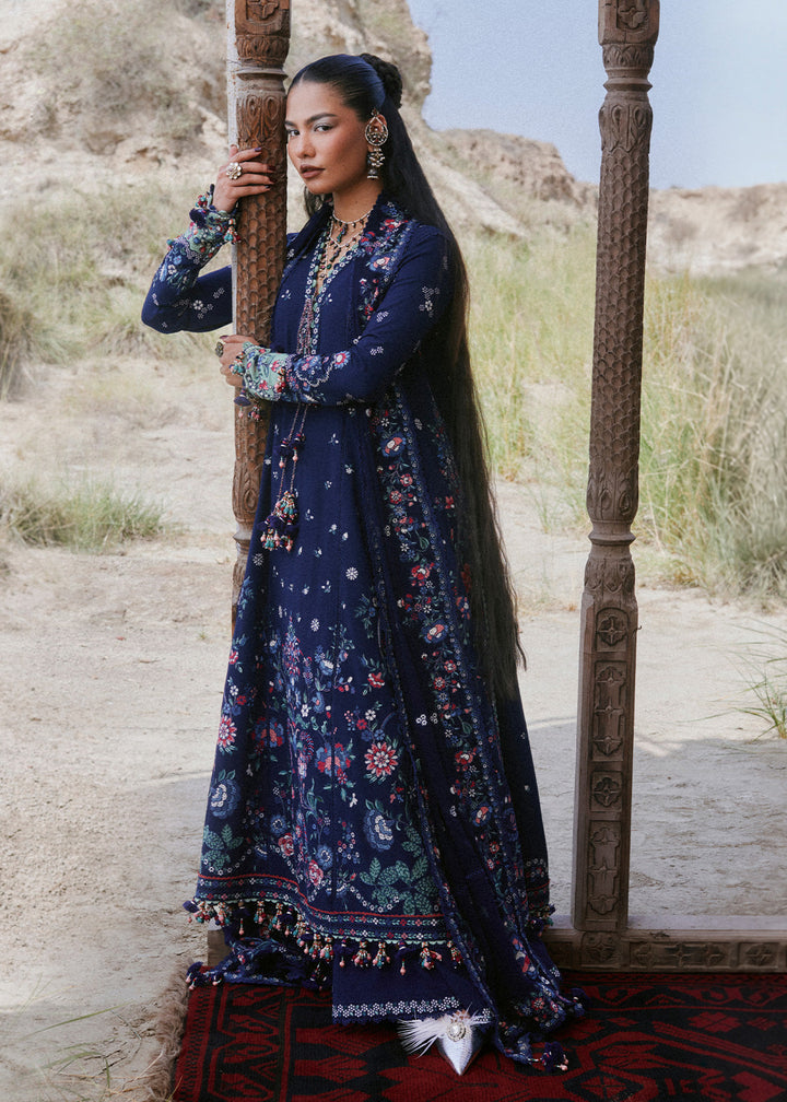 Radha Kishan by Hussain Rehar Unstitched Embroidered Karandi 3 Piece Suit MELOT - Winter Collection