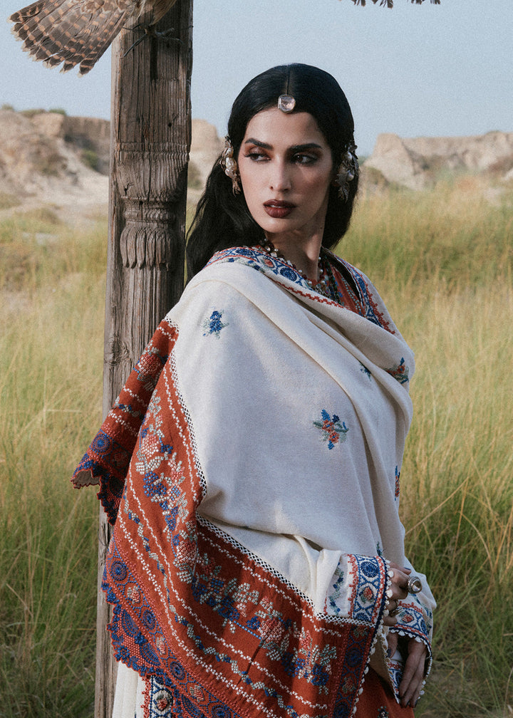 Radha Kishan by Hussain Rehar Unstitched Embroidered Karandi 3 Piece Suit NOORI - Winter Collection
