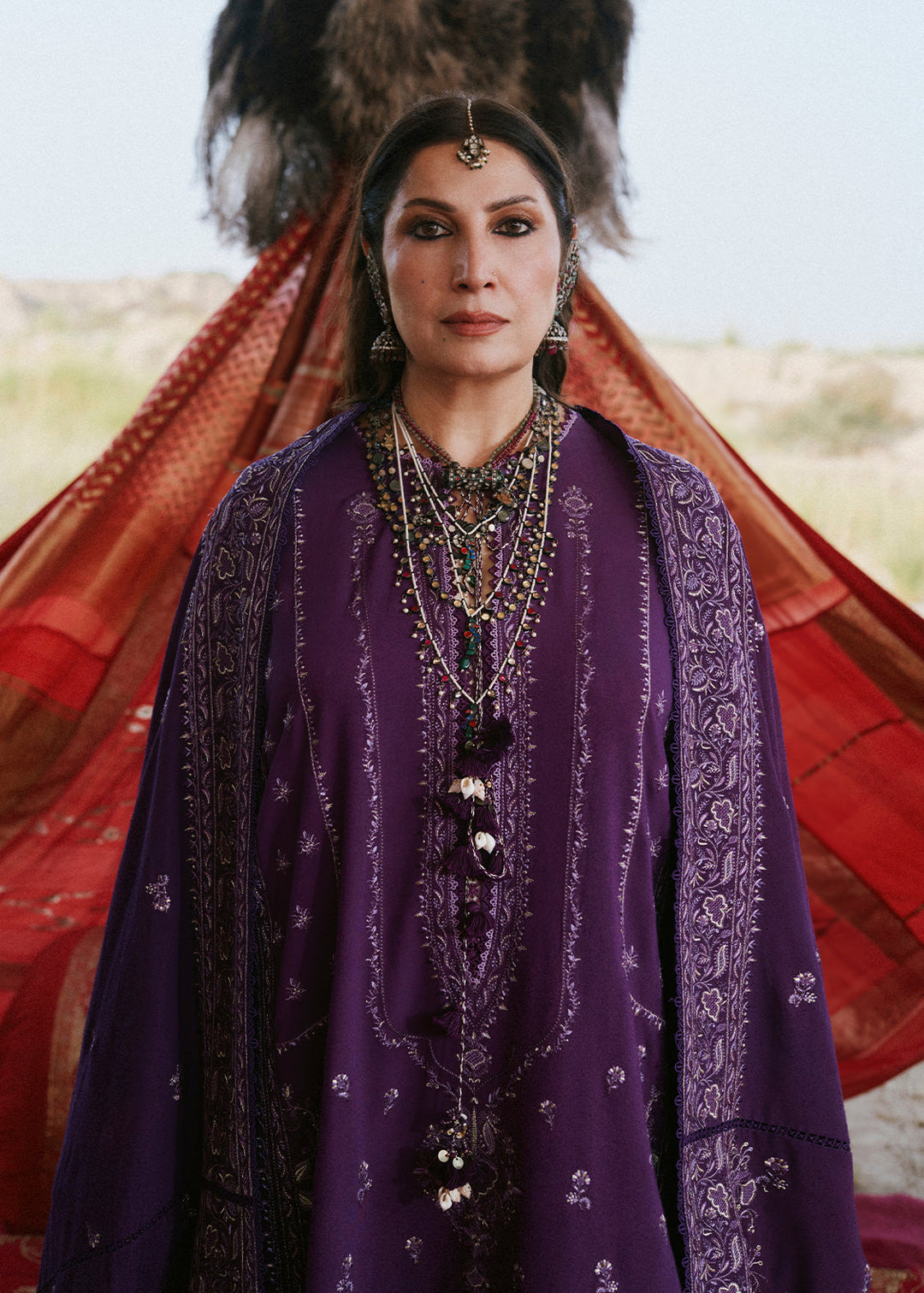 Radha Kishan by Hussain Rehar Unstitched Embroidered Karandi 3 Piece Suit SASSI - Winter Collection
