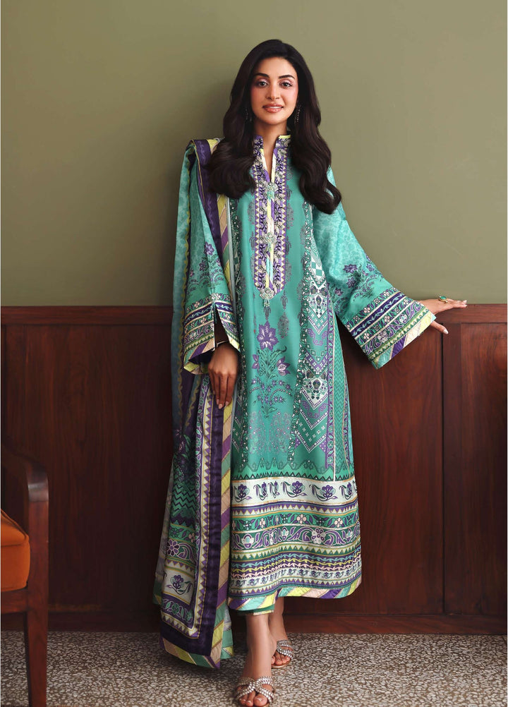 Nirvana by Mushq Unstitched Printed Raw Silk 3 Piece Suit MU26UNR Main Character HUNPS260101 - Festive Collection