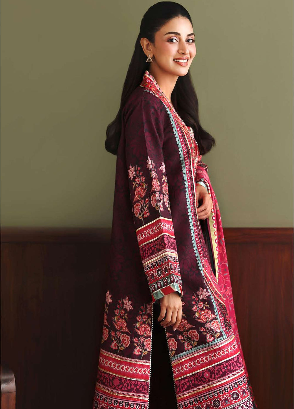 Nirvana by Mushq Unstitched Printed Raw Silk 3 Piece Suit MU26UNR Day Dreamer HUNPS260105 - Festive Collection
